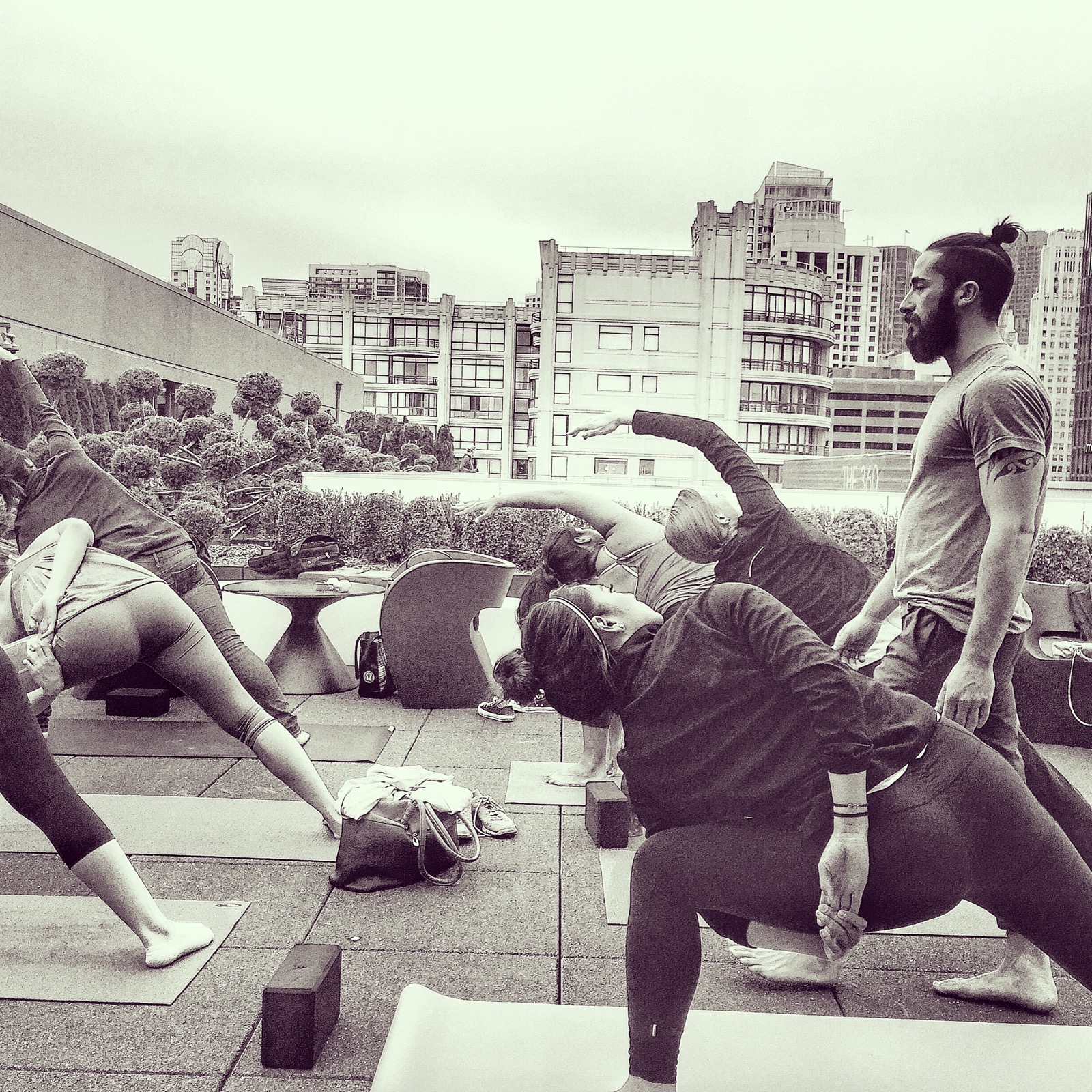 Peter teaching a rooftop class in downtown San Francisco.